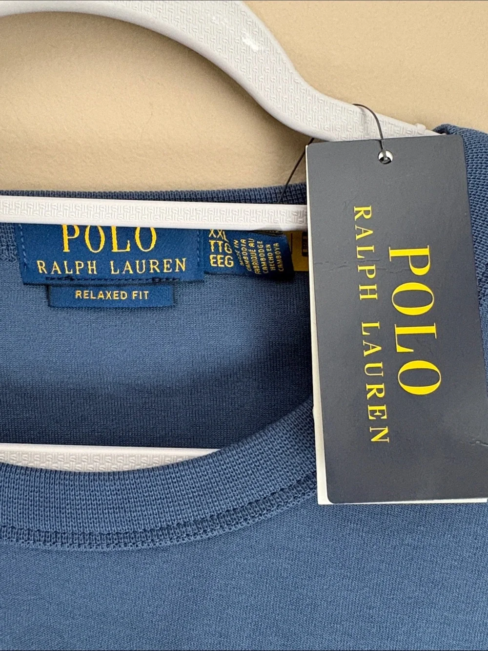 Polo by Ralph Lauren Dusty Blue Crewneck Sweatshirt with Embroidered Logo